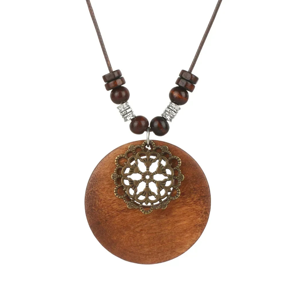 Handmade Nepal Buddhist Mala Bead Pendant Necklace