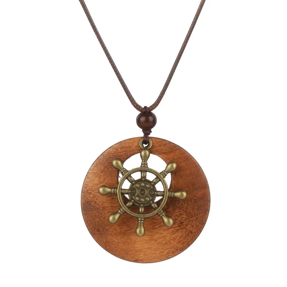Handmade Nepal Buddhist Mala Bead Pendant Necklace